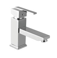 Single Lever Basin Mixer without Pop Up With 450 mm Long Braided Hoses with Base - Artis 201