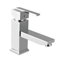 Single Lever Basin Mixer without Pop Up With 450 mm Long Braided Hoses with Base - Artis 201