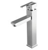 Single Lever Basin Mixer Ext. Body Without Pop Up With 450 mm Long Braided Hoses with Base - Artis 205