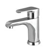 Single Lever Basin Mixer without Pop Up With 450 mm Long Braided Hoses with Base - Bold 201