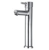 Single Lever Basin Mixer Ext. Body Without Pop Up With 450 mm Long Braided Hoses with Base - Flora 205