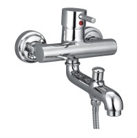 Single Lever Wall Mixer With Telephone Shower Arrangement Only - Flora 215