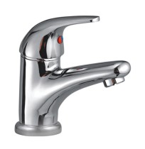 Single Lever Basin Mixer without Pop Up With 450 mm Long Braided Hoses with Base - Koyna 201