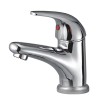 Single Lever Basin Mixer without Pop Up With 450 mm Long Braided Hoses with Base - Koyna 201