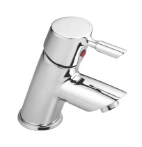 Single Lever Basin Mixer without Pop Up With 450 mm Long Braided Hoses with Base - Rienza 201