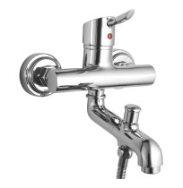 Single Lever Wall Mixer With Telephone Shower Arrangement Only - Rienza 215