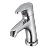 Single Lever Basin Mixer without Pop Up With 450 mm Long Braided Hoses with Base - Volta 201