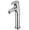 Single Lever Basin Mixer Ext. Body Without Pop Up With 450 mm Long Braided Hoses with Base - Volta 205