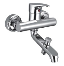 Single Lever Wall Mixer With Telephone Shower Arrangement Only - Volta 215