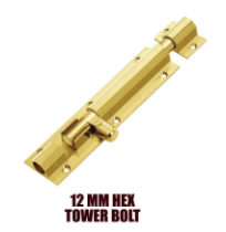 100x12MM Hex & V-Hex Tower Bolt