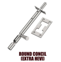 4 Inch Round Concealed Extra Heavy Tower Bolt