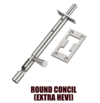 12 Inch Round Concealed Extra Heavy Tower Bolt